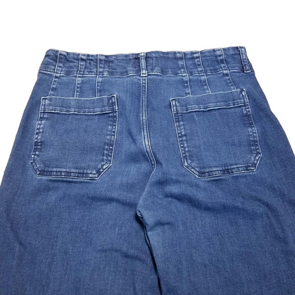 Maeve Colette Jeans Women's Size 32 Wide Leg Patch Pocket Stretch Denim (33x24) - Picture 4 of 6